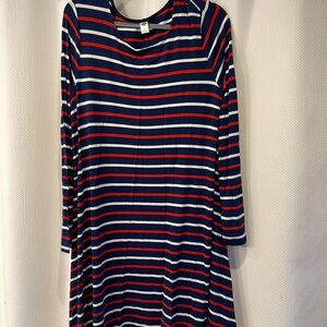 Old Navy Women's Mini Dress with Navy and Red Stripes